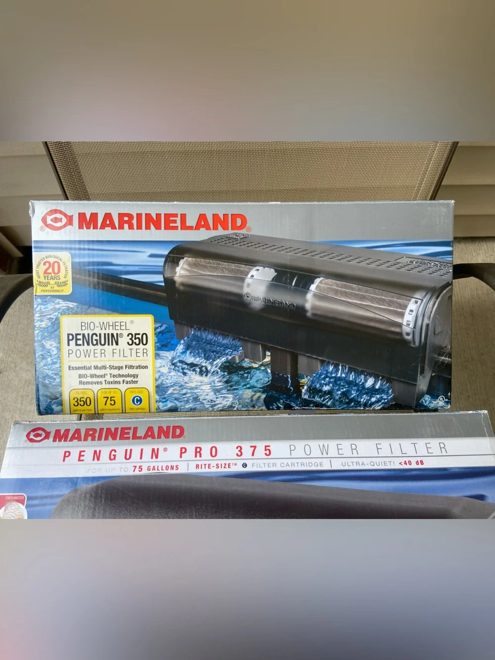 Marineland Penguin Power Filters- 1 Pro375 NWT & 1 Bio-Wheel Pro350 Used Two 4 1